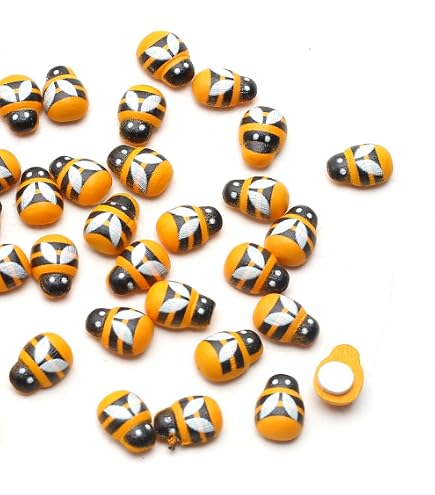 40-teiliges Bienen-Deko-Set – Filzbienen & Gehäkelte Blumen Für DIY, Basteln & Deko