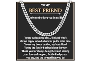 EYQV Gifts for Men Boys, Cuban Chain Necklace Special Gifts for Dad Stepdad Grandad Daddy, Birthday Christmas Graduation Gifts for Him Son Grandson Brother Nephew