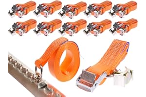 INDUSTRIE PLANET 10 x 250 kg 5 m Cinghie con fibbia e occhiello per rotaia fresata Cinghie di fissaggio per Binario fermacarico airline