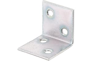 Alberts 332631 Escuadra de ensamblaje ancha, Galvanizado Sendzimir, 30 x 30 x 30 mm, Juego de 25