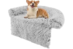 COSTWAY Puszyste legowisko dla psa, ochrona na sofę, poduszka dla psa, poduszka dla psa, nadaje się do prania, pluszowe legowisko dla małych i średnich i dużych psów, mata dla psów z pluszu, 101 x 89