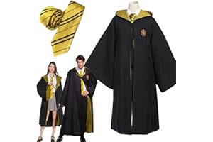 WGVSVLK Robe de mage, cape fait avec Gryffondor, cape Serpentard, cape Serdaigle, cape Poufsouffle, Costume de Cosplay de Poudlard (S/M/L/XL)