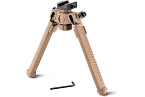 AOMEKIE AOMEIKIE Gewehr Zweibein Einstellbar Biped Rotierende Bipod (18,6-27,3 cm / 7,3-10,8 inches) für Picatinny 20-22mm