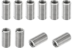 PATIKIL Filetage Adaptateurs Manchon Réducteur Écrou Insert Fileté Metal, 10 pcs M10x1,5 Mâle à M8x1,25 Femelle Réparation Insérer Écrou Vis Réducteur Inox Acier Attache 20mm