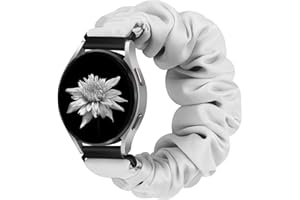 YCHDDER 20mm Elastic Scrunchie Watch Straps Compatible with Samsung Galaxy Watch 7/6/5/4/FE 40mm 44mm/Watch 6/4 Classic 43mm 47mm 42mm 46mm/5 Pro/Vivoactive 5/Vivoactive 3/Venu/Venu 2 Plus Women Girls