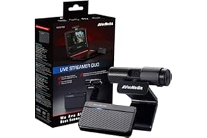AVerMedia - Live Streamer Duo Webcam Gaming Capture Card Bundle, Plug and Play, Records in 1080p30, Podcasting, Livestreaming Built in Microphones(BO311D)