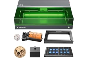 xTool S1 20W Laser Graviermaschine Deluxe Kit Geschlossene Sicherheit Laser Cutter, Pin Punkt Positionierung, Autofokus, 600mm/s Geschwindigkeit, 498 * 333mm Arbeitsbereich für Metall, Holz,
