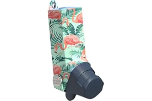 The Inhaler Tailor Cover for Easi-Breathe Inhalers in Over 30 Designs – Vegan Leather Case for Kids and Adults – Handmade in England (Flamingos)