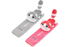 MHwan Seat Belt Pads, 2 Pcs Cute Cat Seatbelt Covers Kids and Adults, Skin-Friendly, Soft and Comfortable seat Belt Covers, wear-Resistant and Durable, Seatbelt Pad to Protect Shoulders and Neck