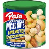 Paşa Kavrulmuş Tuzlu Karışık Kuruyemiş, Teneke Kutu, 2x150 gr, Fındık-Badem-Kaju-Yer Fıstığı, Toplam 300 gr