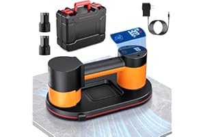 Tnamdan Sollevatore a ventosa elettrico a doppio motore Capacità di carico 300 kg Sollevatore a vuoto Display digitale Ventosa Piastrelle in ceramica/vetro Ventosa elettrica da 4000 mAh 27,5 * 16 cm