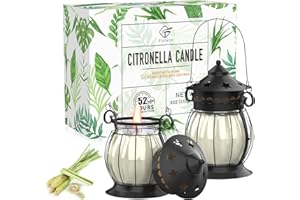 Funxim Velas de citronela para exteriores, velas perfumadas con aceites de citronela y cera de soja natural, velas de citronela para dormitorio, jardín, camping, regalos para mujeres, NGD-XM02