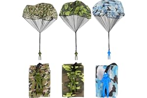 FUNVCE Army Parachute Toys for Kids, 3PCS Hand Throwing Army Men Toys，Outdoor Flying Toy for Boys and Girls Gifts,Creative Craft Toy for Children and Adults，Easter Basket Stuffers
