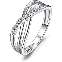 Bague Femme Argent 925 Zirconium Cubique KALVICA - Bague De Fiançailles, Alliance Réglable, Cadeau Anniversaire