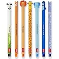 LEGAMI - Lot De 12 Stylos à Encre Gel Effaçable Avec Encre Thermosensible, Gamme De Couleurs D'encre Et Motifs De Baril, Pointe De 0,7 Mm, Motifs Animaux