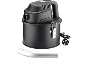 WilTec Aspirateur à Cendres Portable – 600 W, 15 kPa, réservoir 4 L, Filtre HEPA – Vide Cendre cheminée – avec câble 1,5 m et Plusieurs certificats