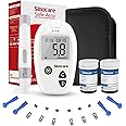 Sinocare Safe Accu Blood Sugar Monitor, Diabetes Testing Kit with 50 No Coding Test Strips & 50 Lan., Blood Glucose Monitors, Safe Accu Blood Sugar Test Kit, in mmol/L