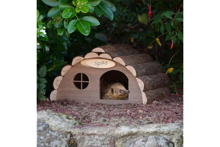 CKB LTD Wooden Hedgehog or Guinea Pig House Outdoor Shelter Outside Habitat House - Hotel Can Also Be Used For Hibernation Home For Garden Shelter 33.5 x 34 x 19cm