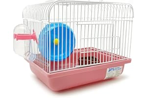 BPS(R) BPS® BPS-1257 Cage pour hamster Avec roue, mangeoire et abreuvoir 22,5 x 17 x 19 cm