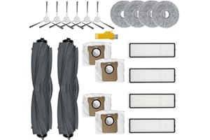 Laimaiou Accesorios para Xiaomi Robot Vacuum X20+ dreame L10s Ultra L10s Pro L10 Ultra L10s Robot Aspirador 20 Paquetes 2 Cepillos Principales, 4 Filtros, 6 Cepillos Laterales, 4 Paños, 4 Bolsas