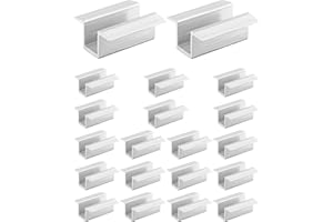 QWORK® 20 pince intermédiaire pour module solaire photovoltaïque, fixation panneau solaire en aluminium pour hauteur de module 25-40 mm, pour le montage de profilés en aluminium 20 mm