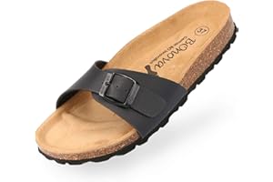 BOnova Tenerife Women's Mules in 10 Colours, Fashionable Strap with Cork Footbed, Comfortable Sandals to Feel Good, Made in the EU
