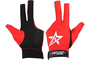 KONLLEN Billiard Gloves Professional Match Gloves Non-Slip Adjustable Suitable Snooker Nine-Ball Carom Pool Accessories