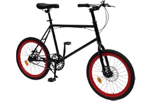 HauTour Bicicleta para niños de 14, 16, 18, 20", bicicleta infantil de acero rico en carbono con volante y sillín de altura ajustable, para niños de 3 a 9 años