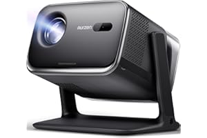 ‎AURZEN Aurzen Boom Mini 4-in-1 Smart Beamer mit Google TV, 4K Unterstützt Heimkino & Outdoor Projektor, 20W DoIby Audio, 500 ANSI Projector, ToF Autofokus & Trapezkorrektur, WLAN/Bluetooth/Handy (Schwarz)
