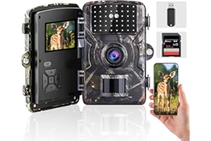 VIVIDRISE Wildkamera, 4K Wildtierkamera, Nachtsichtkamera, Tierkamera mit 32GB SD Karte & IP66 Wasserdicht 0,1s Auslösezeit, Bewegungssensor (4K Wildtierkamera)