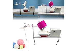 BONJUME Bobinadora Eléctrica De Lana, Desenrolladora De Lana Máquina Bobinadora Eléctrica Bajo Nivel De Ruido 150g/500g Capacidad De Bobinado Velocidad Ajustable Bobinadora De Bolas Par Hilo Hilo De Nailon