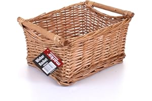MARKO Medium Wicker Storage Basket Household Log Fireside Gift Hamper Traditional Natural NEW