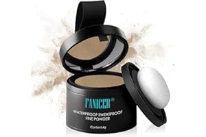 FANICER Polvo Impermeable Para Corregir y Densificar el Cabello, Retoca Raíces, Polvos Para Cubrir Canas Mujer (Marrón Medio)
