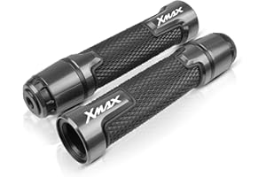 XDYCR Manillar Moto para Yamaha Xmax 250 Xmax300 Xmax 125 Xmax 400 X-MAX 250 300 400 2017-2019 Mango De Motocicleta Empuñaduras Agarres De Carreras Agarre Manillar Termina (Color : Cromo)