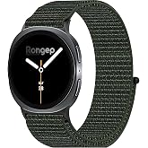 Rongep Samsung ile Uyumlu Hasırlı Kumaş Kordon Galaxy Watch 8 44mm/40mm/Classic 46mm i&ccedil;in Terletmeyen Nefes Alabilen Bileğe G