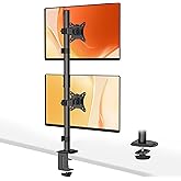 WORLDLIFT Vertical Dual Monitor Stand - Height Adjustable For 2 Screen Up To 35 Maximize Desk Space