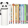 LEGAMI - Lot De 13 Stylos Gel Effaçables Avec Encre Thermosensible, Encre Colorée Et Design Amusant En Forme De Baril, Pointe De 0,7 Mm, Motifs Animaux, Panda, Lama, Licorne, Etc