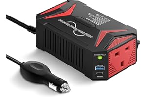 BESTEK 300W Pure Sine Wave Power Inverter 12V to 240V with PD30W USB C & QC3.0 USB Car Adapter Charger for Laptop, iPad, iPhone, Tablet, Consoles & More
