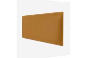 DecoNest Testiera Cuscino da parete decorazione da parete pannello acustico pannello da parete 3d lusso moderno imbottito 80 x 20 cm Giallo