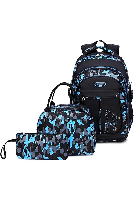 IvyH Rugzak voor jongens, schooltas, camouflage