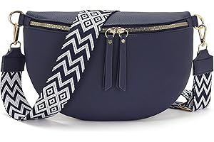 Vezluax 30x20cm marsupio donna Grande Borsa Tracolla borse a spalla in Pelle Vegana Elegante Regolabile con Cinghia Larga Perfetto per uso Blu serale