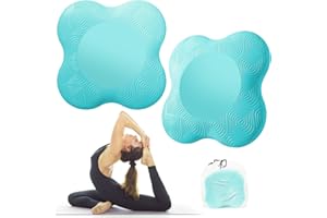 Bigmeda 2Pièces Genouillère de Yoga Tapis de Yoga Genouillères Léger,Tapis de Yoga Antidérapants,Yoga Mat pour Protéger les Genoux, les Poignets et les Coudes