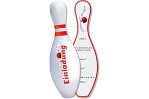 ‎FRIENDLY FOX Friendly Fox Einladung Bowling, 12 Einladungskarten Bowling zum Geburtstag, Einladung Kindergeburtstag Kegel Bowling