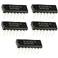 INVENTO 5Pcs 74HC86N 7486 ic XOR Gate Logic Gate, HC Family, 4 Gate, 2 Input, 5.2 mA, 2V to 6V, DIP-14