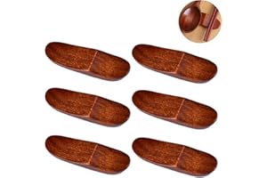 Eari 6 Pezzi Poggia Bacchette, Cinesi Giapponesi Poggia Bacchette a Forma, Bacchette per Ristoranti Porta-Forchette, Vintage, Applica a per Tavolo da Cucina(Marrone)