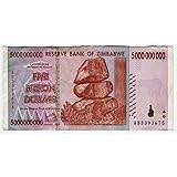 Zimbabwe 5 Billion Dollars Banque Note Bill Money inflation Record Currency Note