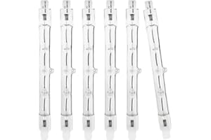 Givurao R7S Halogen Leuchtmittel 118mm 300W, 6er Pack Halogenstab R7S 230V Dimmbar 2700K Warmweiß Halogenstablampe für Arbeitsleuchten Sicherheitsleuchten Landschaftsleuchten Stehleuchten