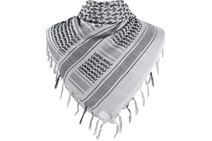 AIEOE Sciarpa Cotone Shemagh Kefiah Palestinese Originale Bandana Militare Araba Deserto Unisex Scialli
