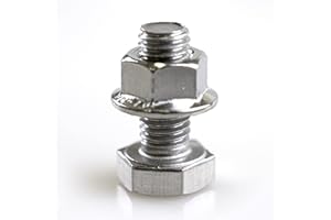 NAKA Sechskantschrauben-Set inkl. Mutter M10 Photovoltaik-Aluprofil A2-70, Edelstahlschraube Befestigung von Solarmodul-Halterung, Bauschraube PV-Modul-Halterung Montageschiene, Baubolzen 25mm 10 Stk.