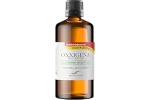 Oxxigena - Glicerina Vegetale Liquida Pura ≥ 99,5% (Glicerolo) da 1 L, Base Neutra Full VG, Ideale per Idratare Pelle, Capelli e per Liquidi, Insapore e Inodore, Purezza Farmaceutica